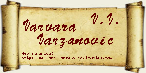 Varvara Varzanović vizit kartica